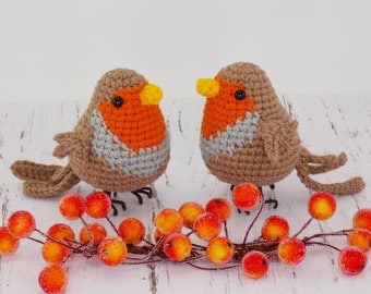 Robin & Cardinal Crochet Amigurumi Pattern