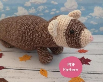 Crochet Amigurumi Ferret Pattern - Perfect Gift