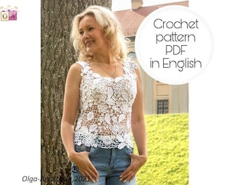 Summer Floral Print Crochet Lace Blouse