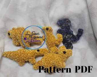 4-Pack Dino Nuggie Crochet Patterns PDF