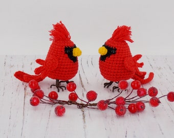 Cardinal Bird Amigurumi Crochet Pattern