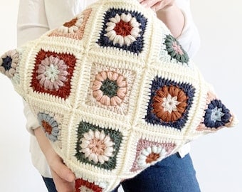 Astrid Crochet Granny Square Pillow Pattern