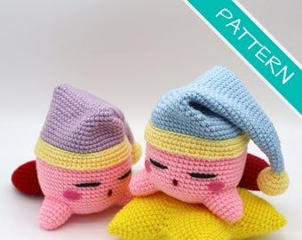 Sleepy Star Puff Crochet Amigurumi PDF Pattern