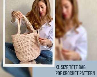 Crochet Pattern: Reusable Grocery Tote Bag