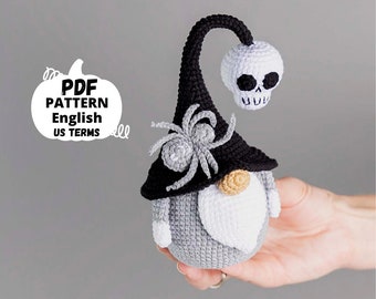 Halloween Gnome, Spider & Skull Crochet Patterns