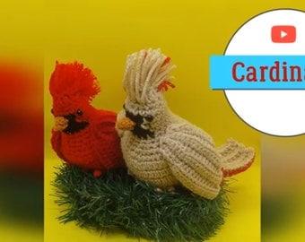 Crocheted Cardinal Pair Pattern