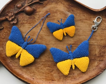 Ukrainian Colors Butterfly Crochet Pattern