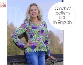 Modern Irish Lace Pullover Crochet Pattern