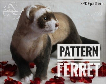 Ferret" Realistic Fur Toy Sewing Pattern PDF