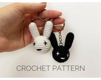 Crocheted Bad Bunny Keychain Pattern