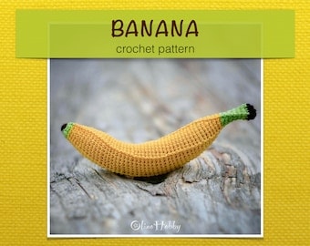 Crochet Banana Amigurumi Play Food Pattern PDF