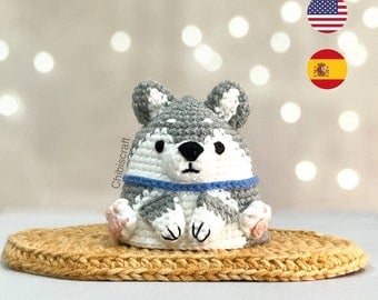 Siberian Husky Crochet Pattern – Bilingual PDF