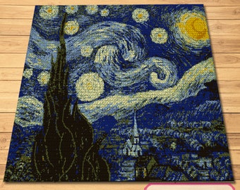 Van Gogh Starry Night Crochet Pattern Kit