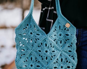 Crochet Motif Market Tote Bag Pattern PDF