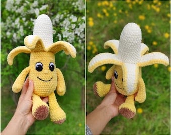 Amigurumi Crochet Banana with Play-Food Pattern
