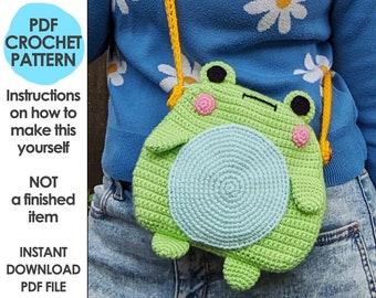Kawaii Froggy Crochet Crossbody Purse Pattern