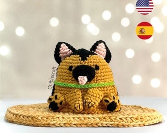 Reversible German Shepherd Amigurumi Crochet Pattern-ENG/ESP