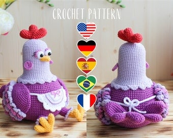 Fiona the Hen Easter Amigurumi Crochet Pattern