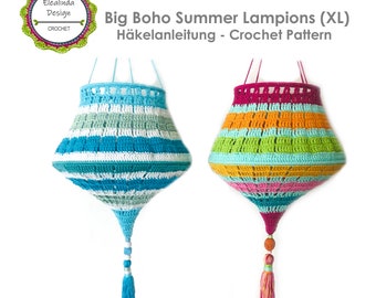 Boho Summer Lampion XL Crochet Pattern Tutorial