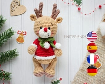 Christmas Reindeer Crochet Pattern: Amigurumi PDF