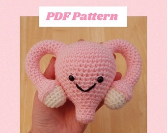 Happy Uterus Crochet Pattern- PATTERN ONLY