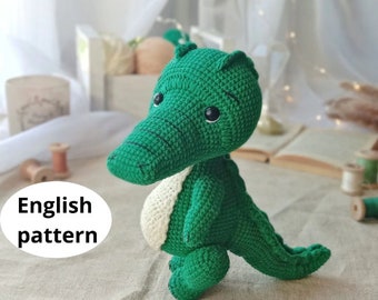 Crochet Crocodile Amigurumi Pattern - Stuffed Animal DIY