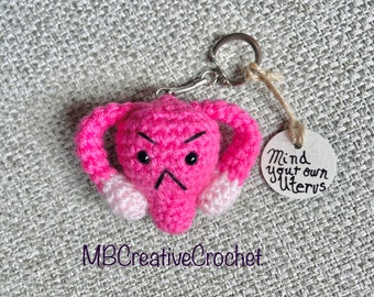 Mini Uterus Crochet Pattern - Plushie Keychain