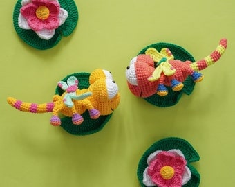 Aquariwool's Baby Gift: Dragonfly & Frogs Crochet Pattern