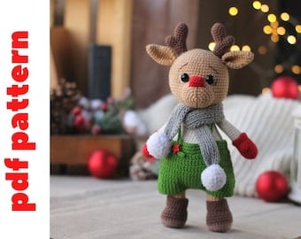 Christmas Reindeer Crochet Amigurumi Pattern