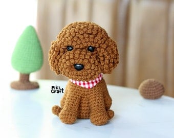 Fluffy Poodle Puppy Amigurumi Crochet Pattern PDF