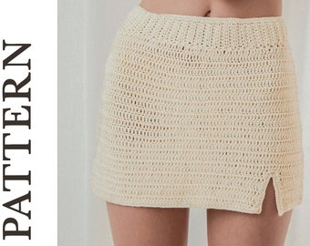 Stylish Crochet Slit Skirt Pattern PDF