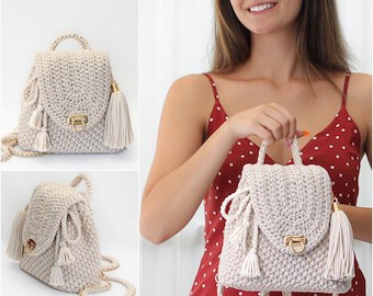 AMALFI Crochet Backpack and Bag Pattern PDF