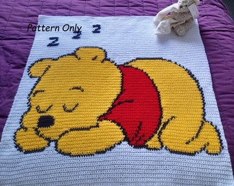 Pooh Bear Crochet Baby Blanket Pattern