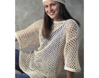 Vintage Mesh Sweater and Juliet Cap Crochet Pattern