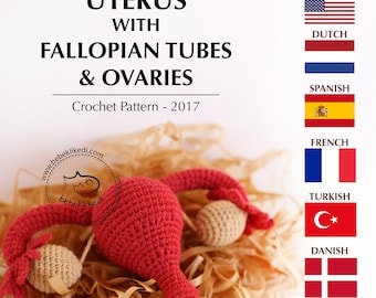 Uterus & Ovaries Crochet Pattern for Doulas/Midwives