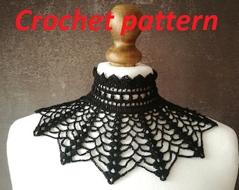 Gothic Victorian Crochet Collar Pattern for Cosplays