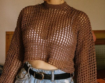 Summer-Ready Crochet Mesh Sweater Pattern
