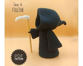 Grim Reaper Halloween Amigurumi Crochet Pattern