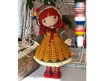 AGNESHKA: Amigurumi Girl Doll Crochet Pattern