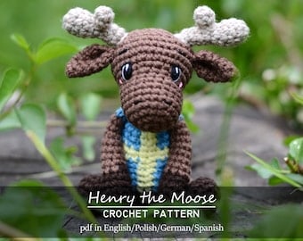 Multi-Language Moose Toy Crochet Pattern