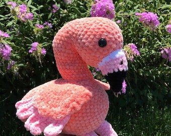 Handmade Flamingo Toy Crochet Pattern PDF