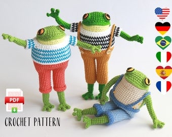 Cute Crocheted Hugo Frog Amigurumi Pattern