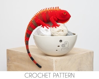 Red Iguana Crochet Amigurumi Pattern & Toy