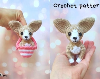 Chihuahua Puppy Amigurumi Crochet Pattern PDF