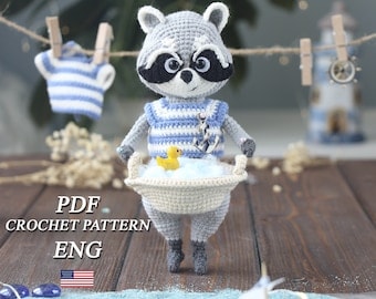 Adorable Amigurumi Raccoon Crochet Tutorial PDF