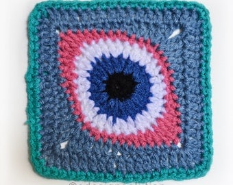 Granny's Eye Crochet Granny Square Pattern n127