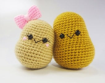 Crochet Pattern for Adorable Potato Couple