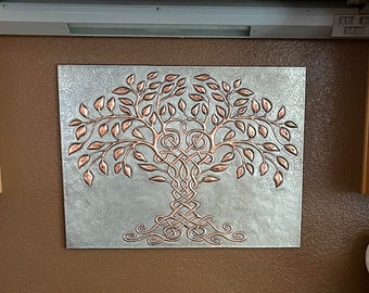 Celtic Tree Copper Artwork for Kitchen/Outdoor Decor