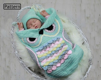 Baby Owl Cocoon Crochet Pattern - 3 Sizes
