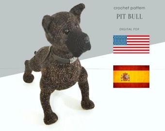DIY Pit Bull Dog Crochet Pattern PDF